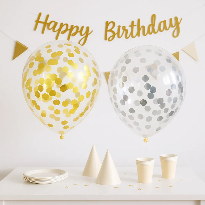 Ballons Anniversaire avec Confettis