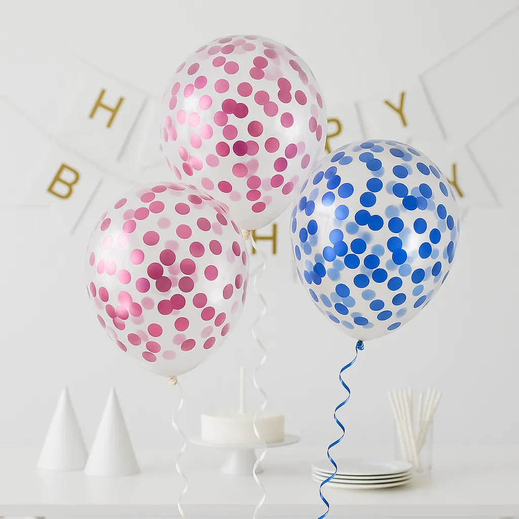 Ballons Anniversaire avec Confettis Festifs