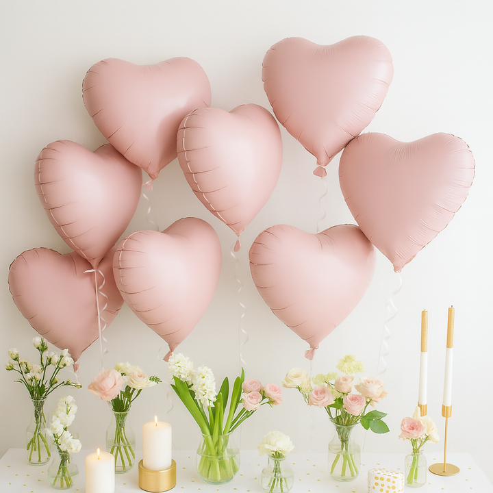 Ballons Cœurs Roses