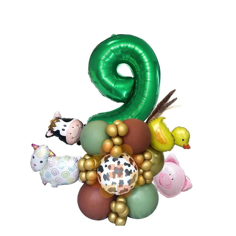 Ballons Chiffre Ferme Design Mignon