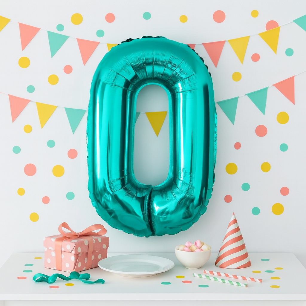 Ballons Happy Birthday Marrons