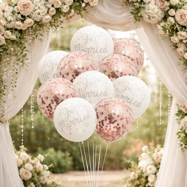Ballons Just Married Rose Gold