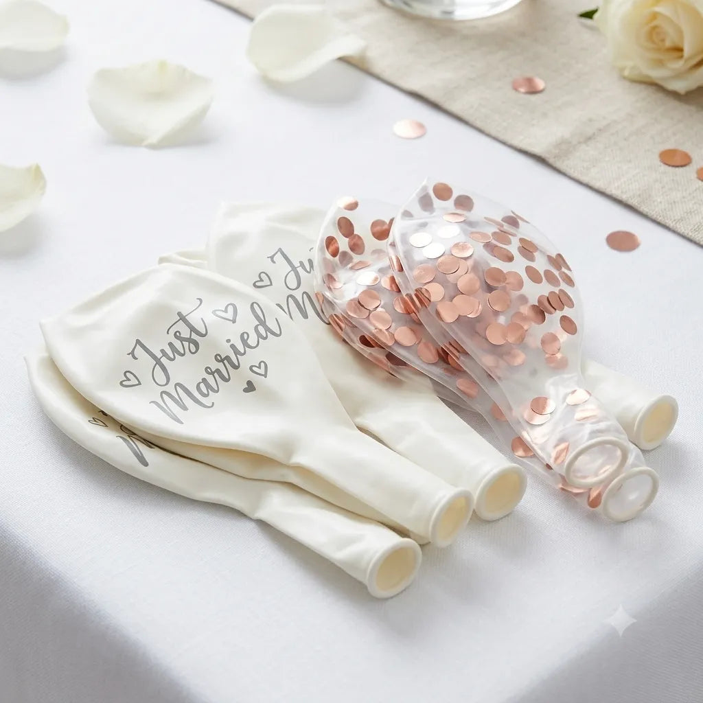 Ballons Just Married Rose Gold Beaux