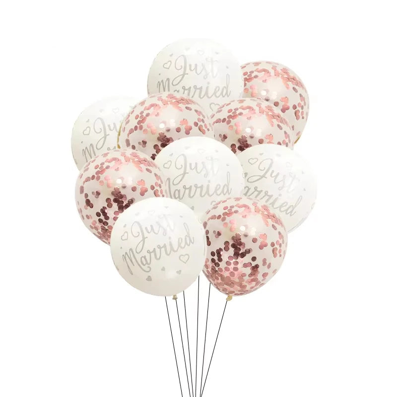Ballons Just Married Rose Gold Unique