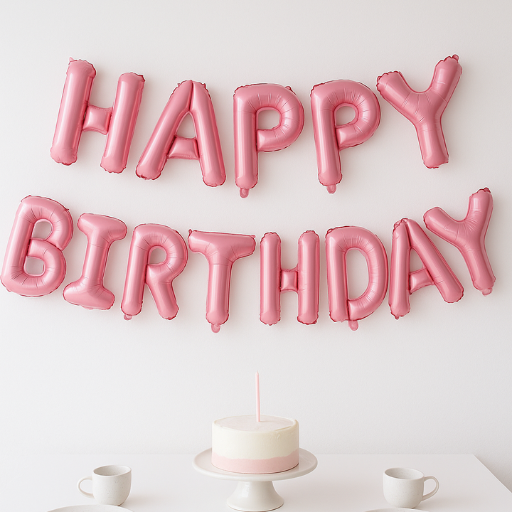 Ballons Lettre Roses Bonbon