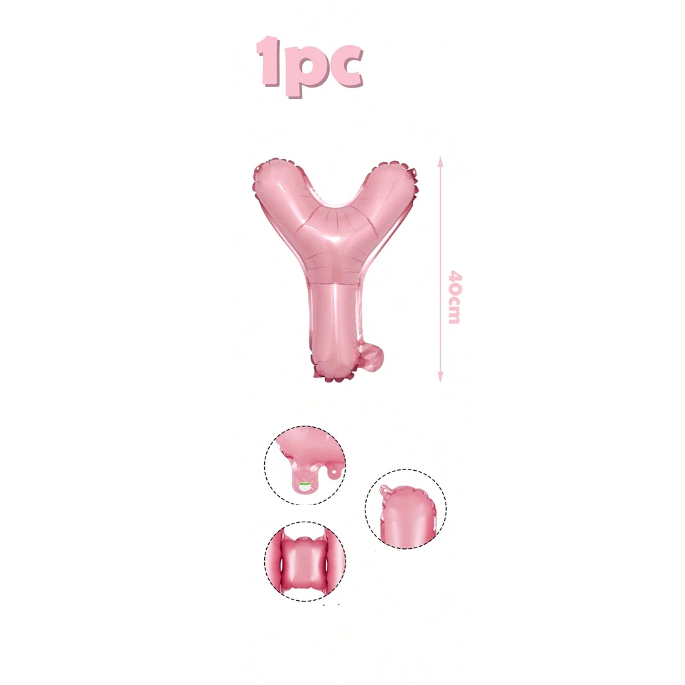 Ballons Lettre Roses Bonbon Y