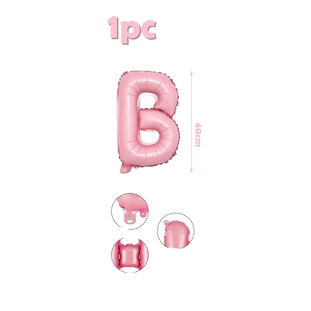 Ballons Lettre Roses Bonbon B