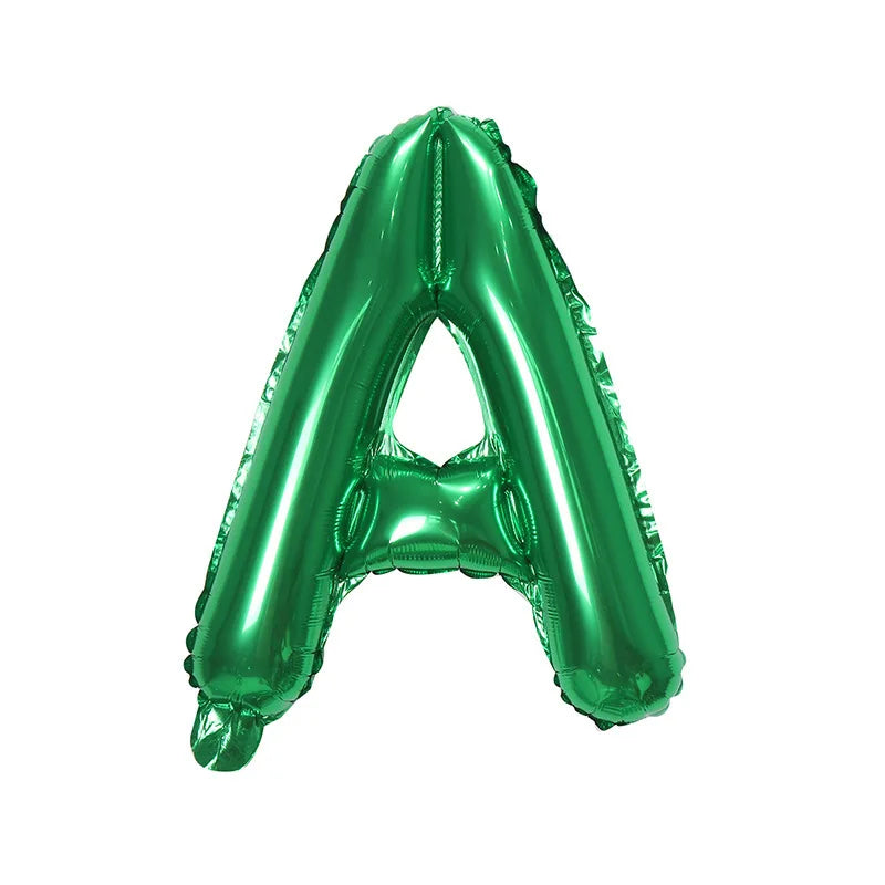 Ballons Lettre Verts A