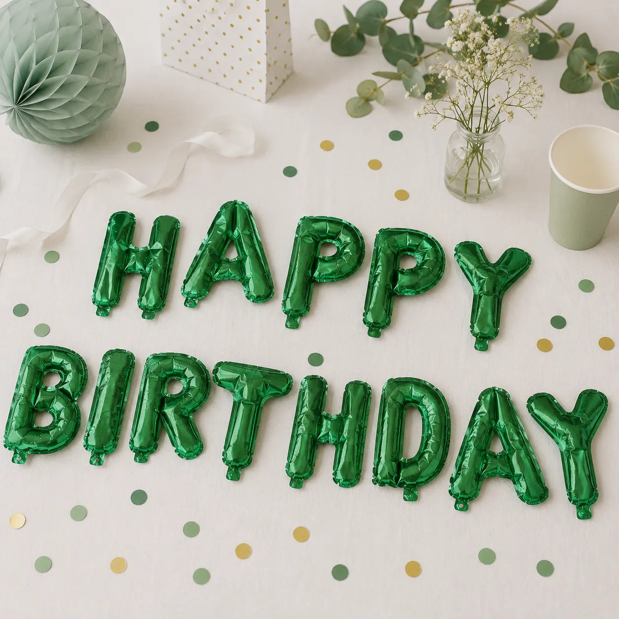Ballons Lettre Verts Pratiques