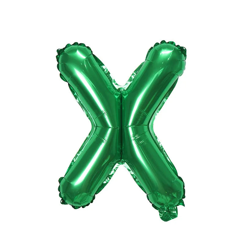 Ballons Lettre Verts X