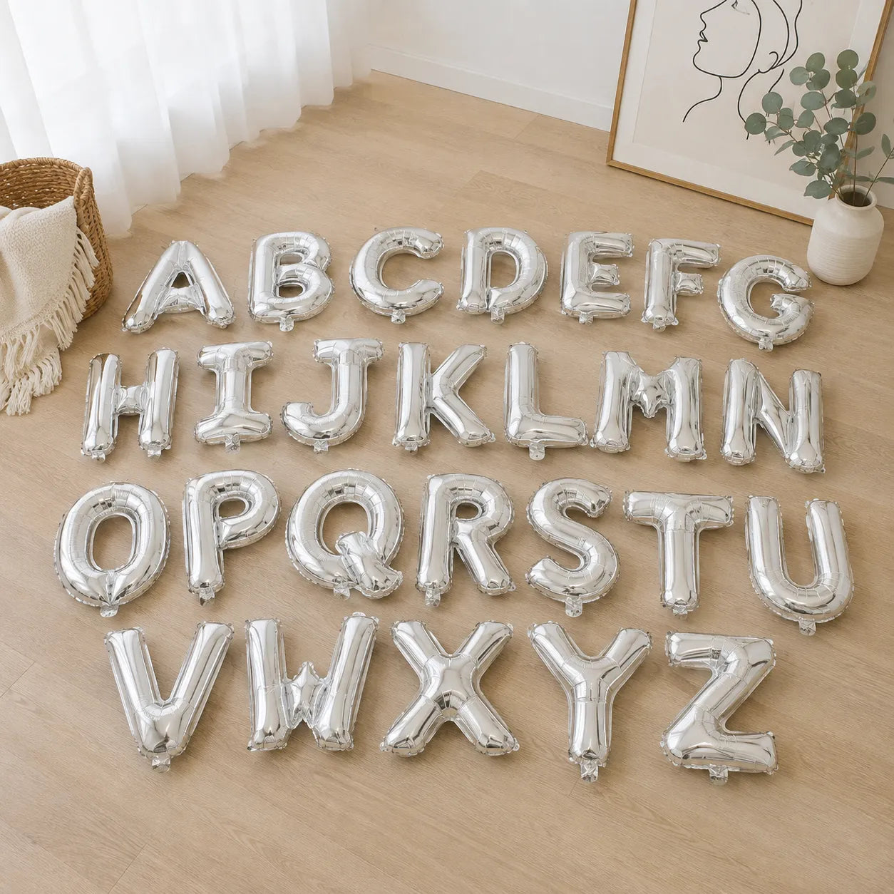 Ballons Lettres Argentés Pratiques