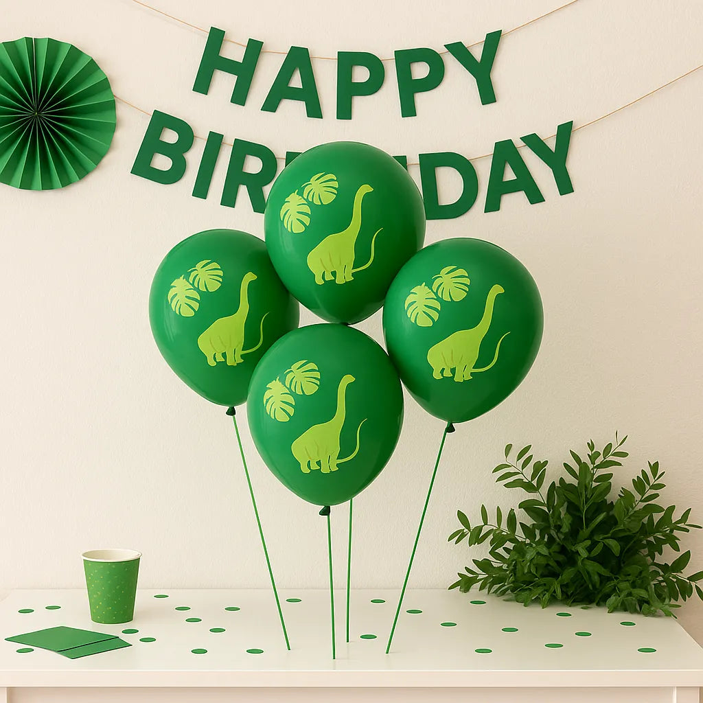 Ballons Verts Dinosaure 1