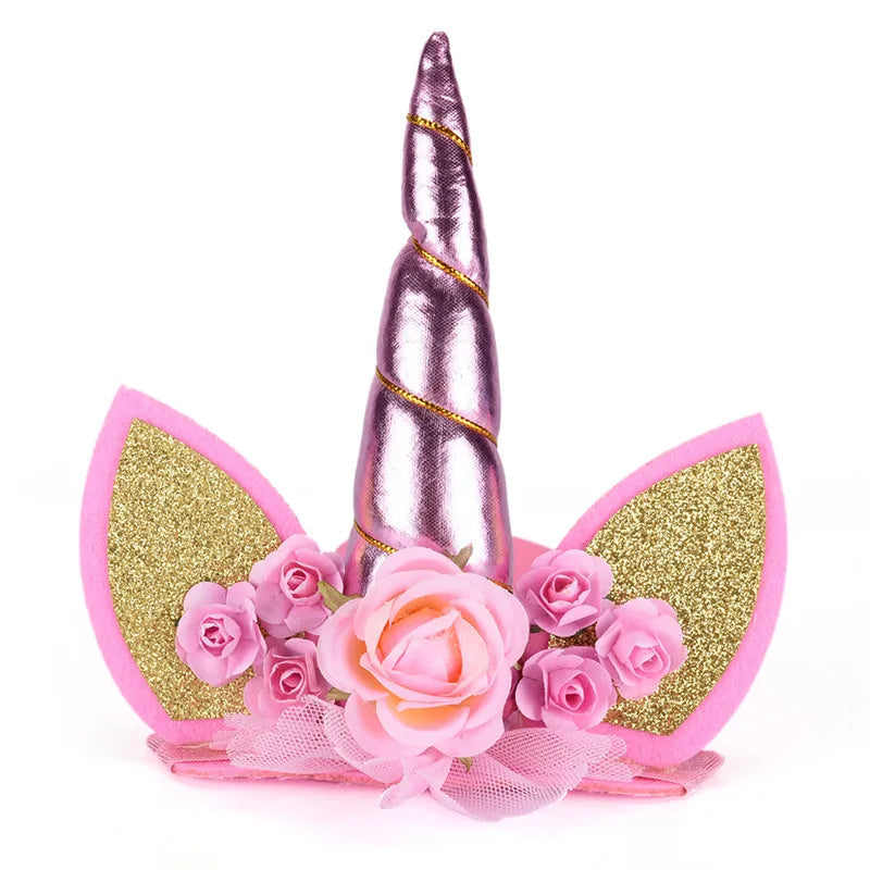 Bandeau Licorne Rose Rose