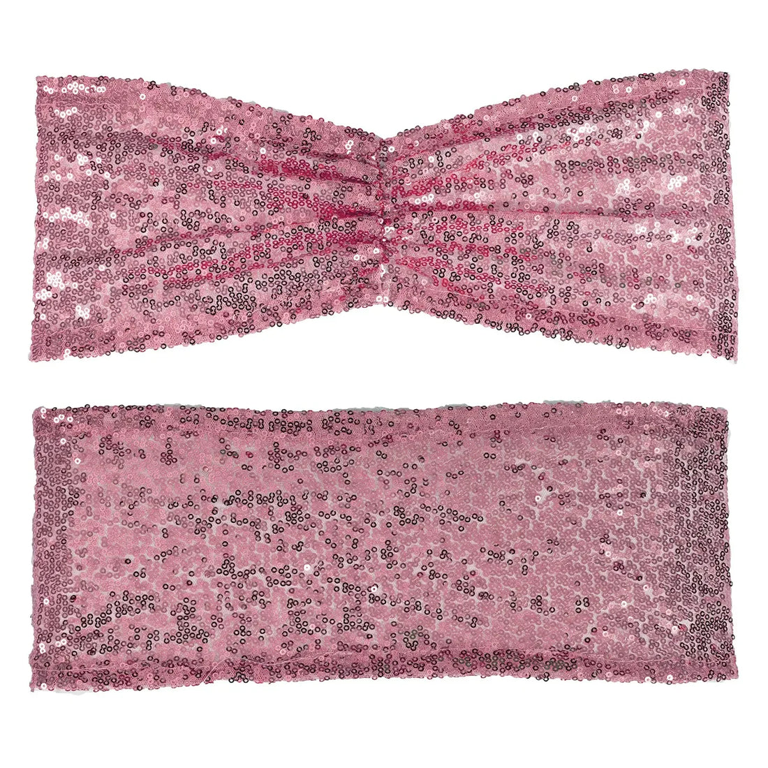 Bandeau de Chaise Mariage Rose à Sequins Chic