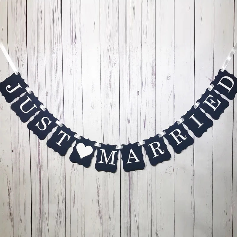 Bannière Voiture Mariage Noire