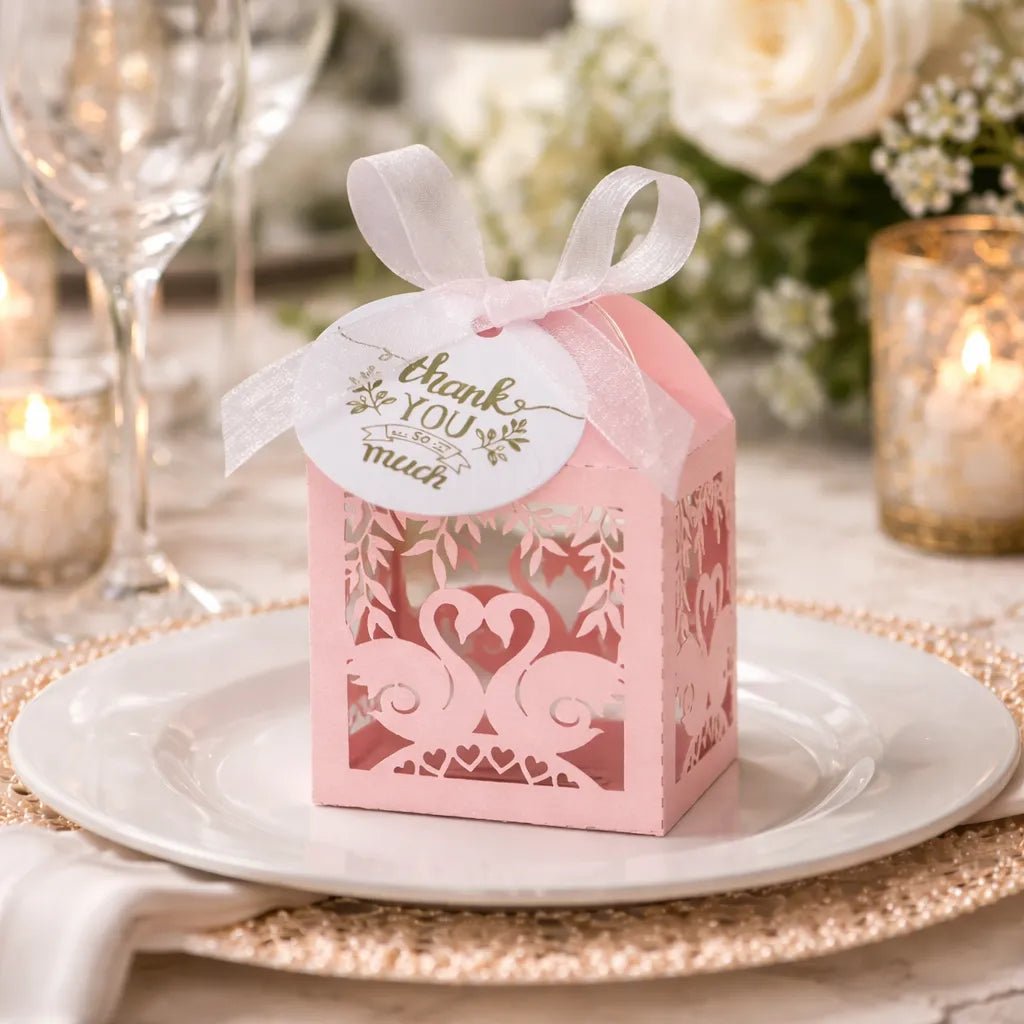 Boîte à Dragées Cygne Découpé