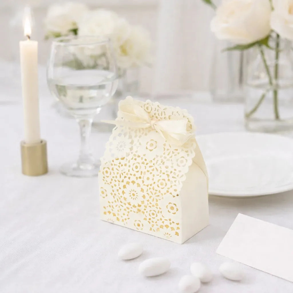 Boîte à Dragées Fleurie Epurée