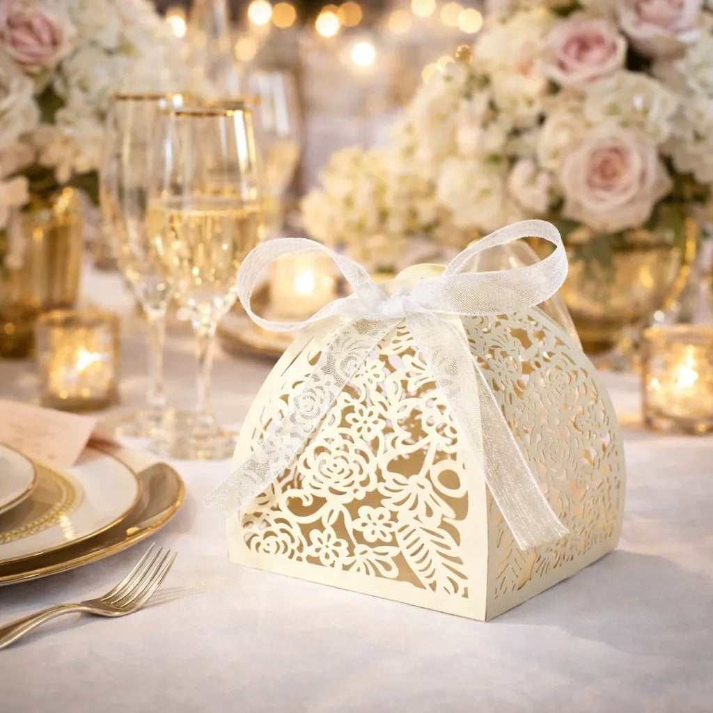 Boîte à Dragées Mariage Ajourée