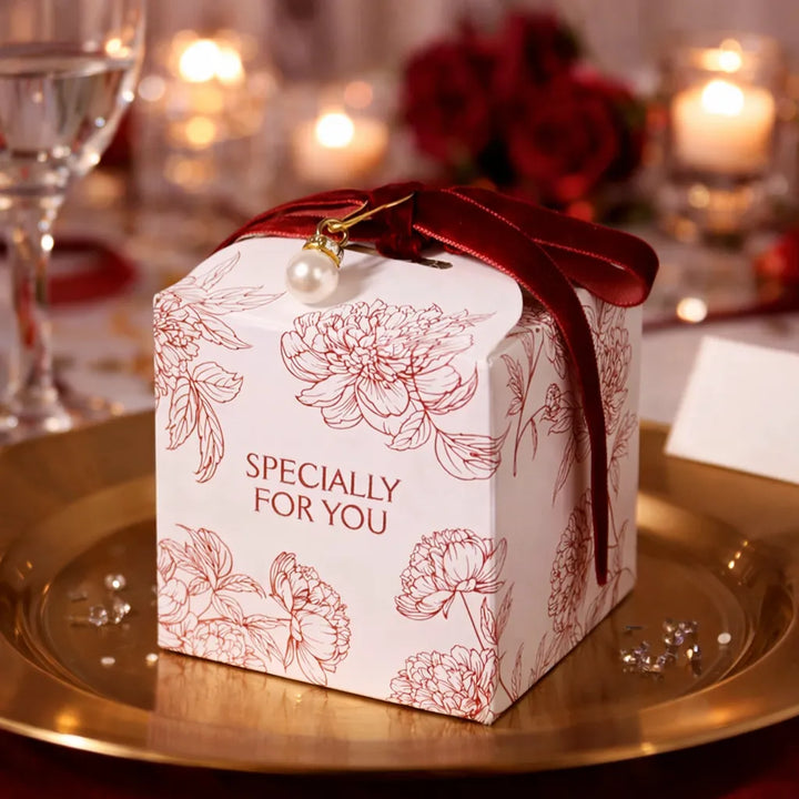 Boîte à Dragées Mariage Fleurie