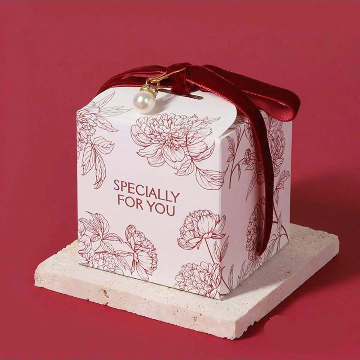 Boîte à Dragées Mariage Fleurie Chic