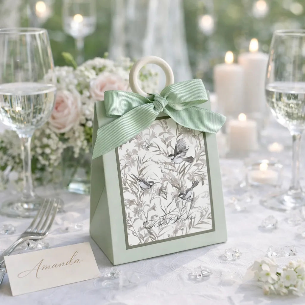 Boîte à Dragées Mariage à Motif Nature