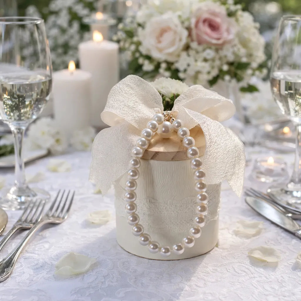 Boîte à Dragées Raffinée à Perles