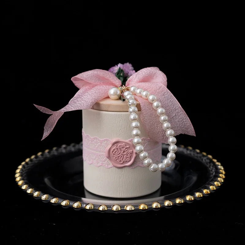 Boîte à Dragées Élégante à Couvercle en Bois raffiné