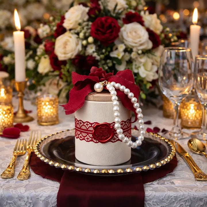 Boîte à Dragées Élégante à Noeud