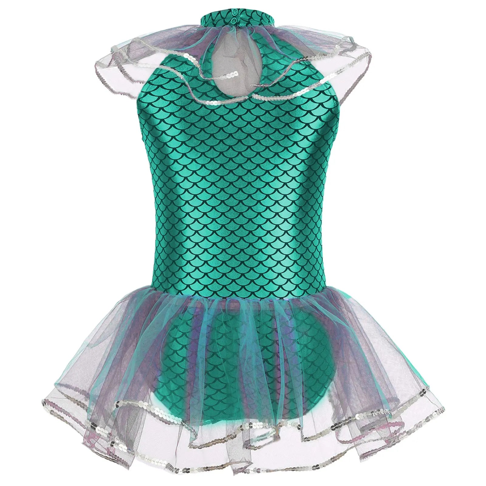 Bodysuit Sirène Enfant Vert  léger