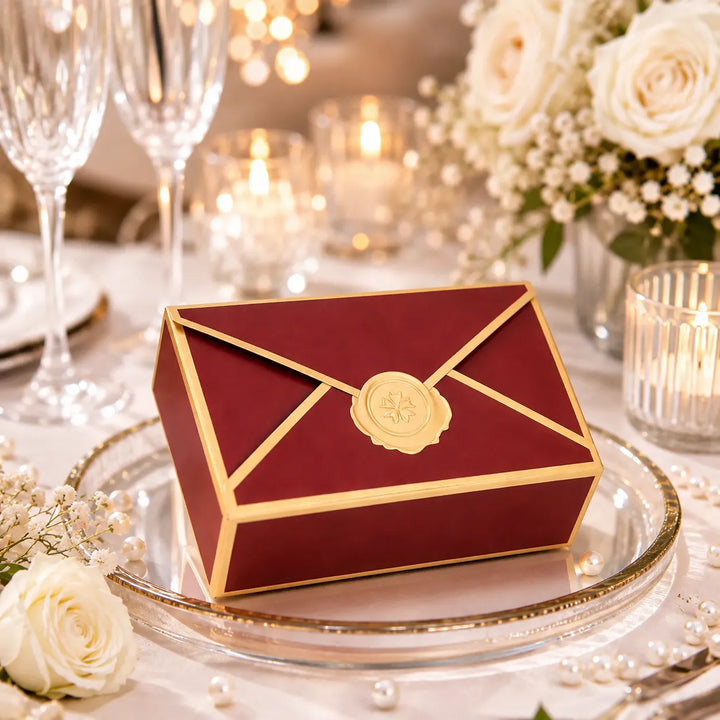 Boite Enveloppe à Dragées Mariage Elégant