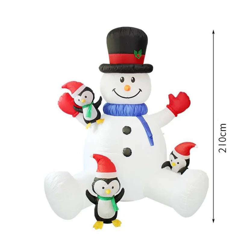 Bonhomme de Neige Gonflable pour Jardin extérieur 