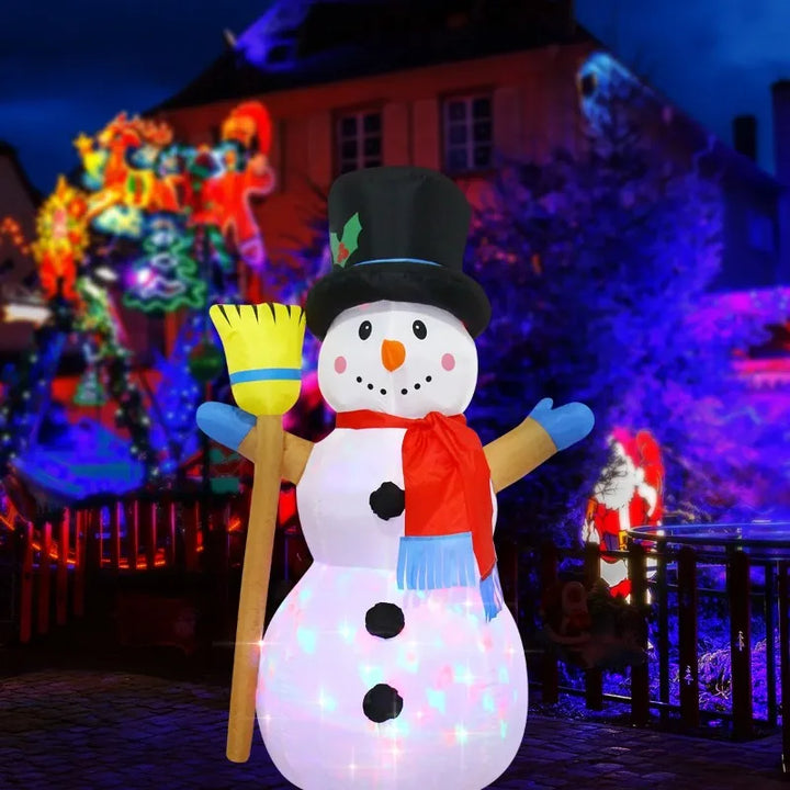Bonhomme de Neige Lumineux Gonflable