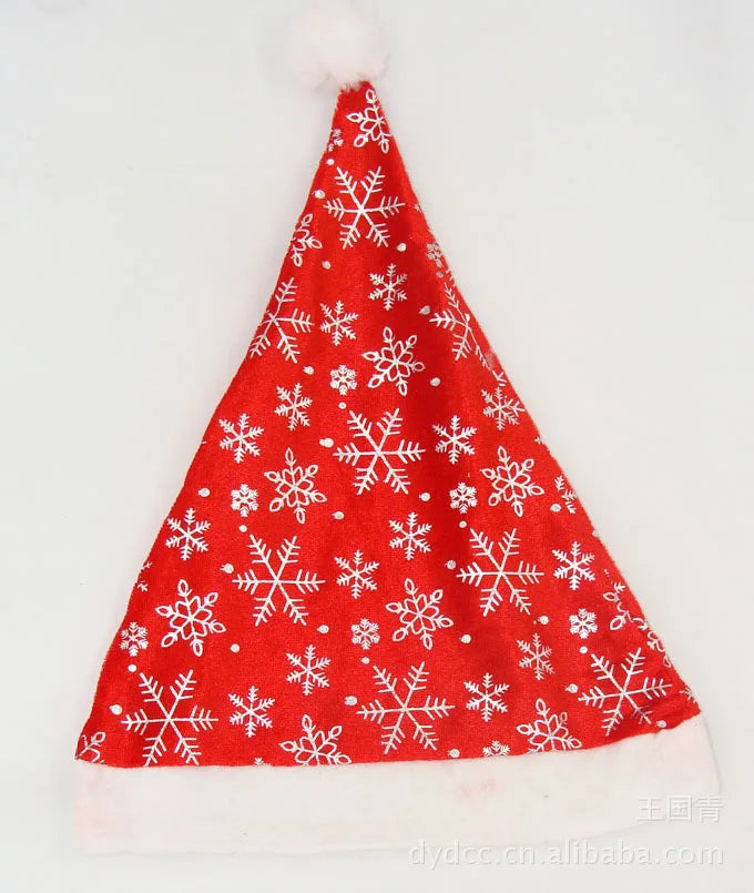 Bonnet de Noël à Flocons Argentés de qualité