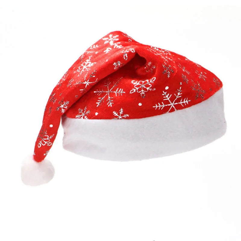 Bonnet de Noël à Flocons Argentés stylé