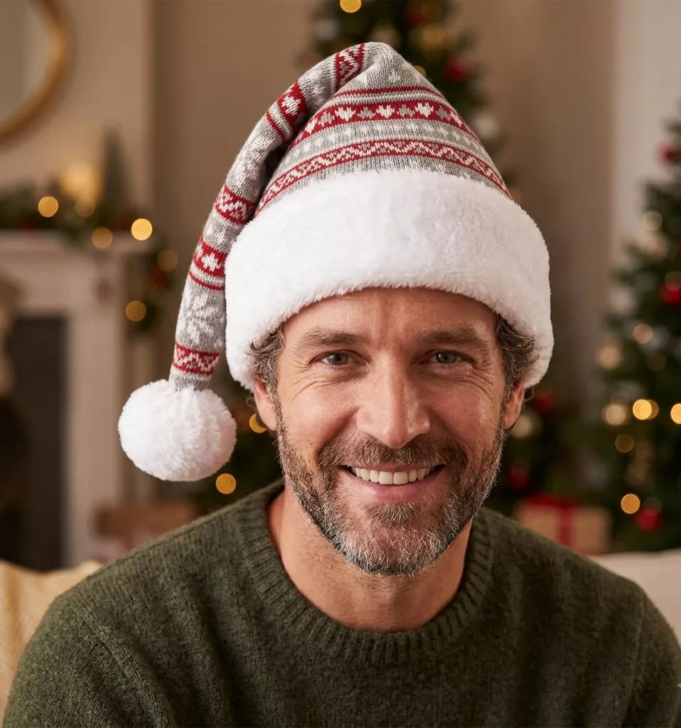 Bonnet de Noël Gris Original