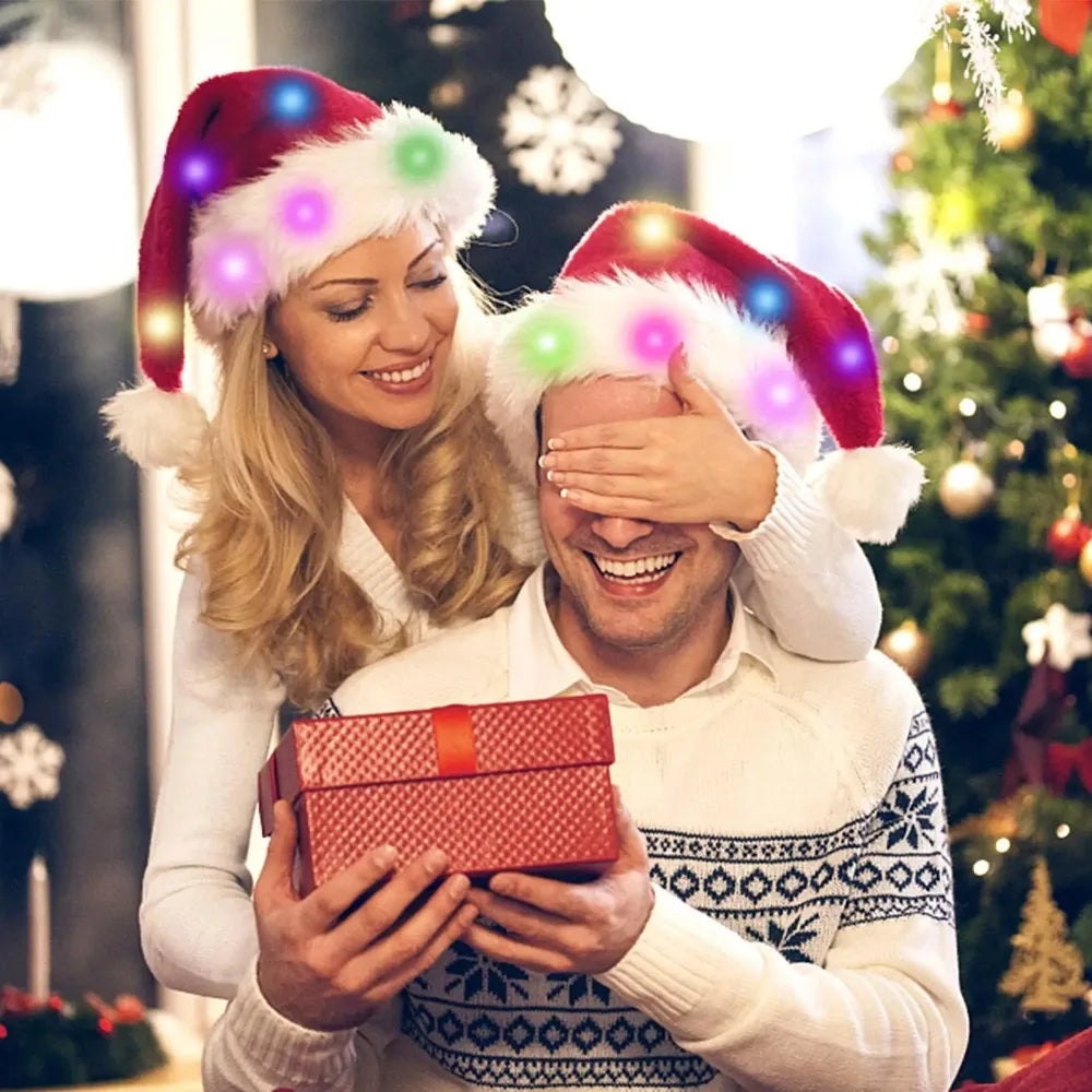 Bonnet de Noël à LED Multicolore stylé