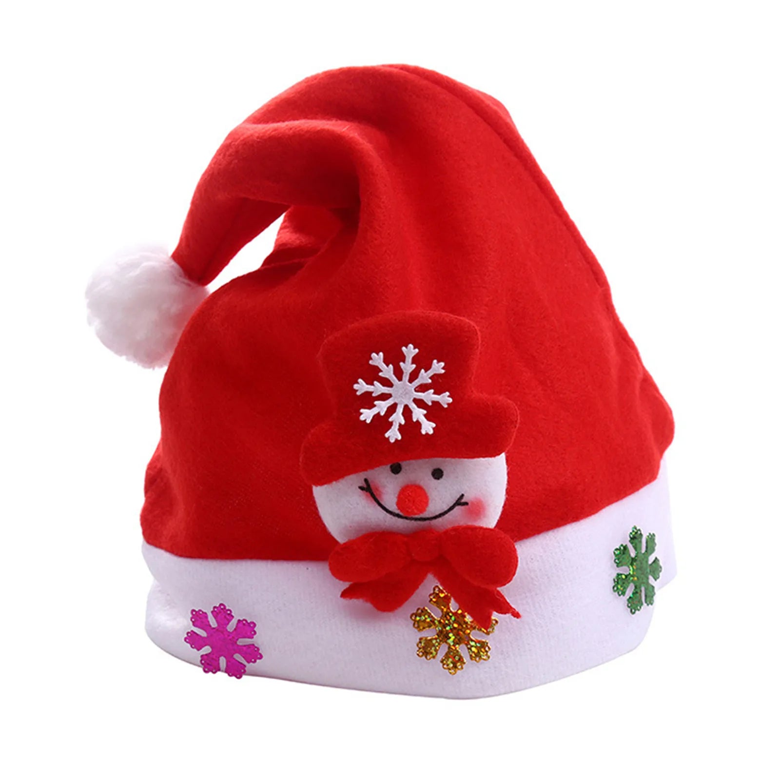 Bonnet de Noël Motif Bonhomme de Neige cosy
