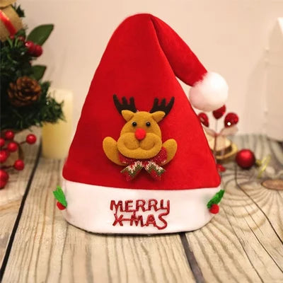 Bonnet de Noël Rouge Merry Xmas stylé