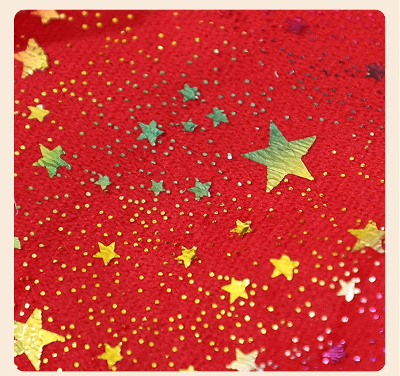 Bonnet de Noël Rouge Orné d’Etoiles Scintillantes