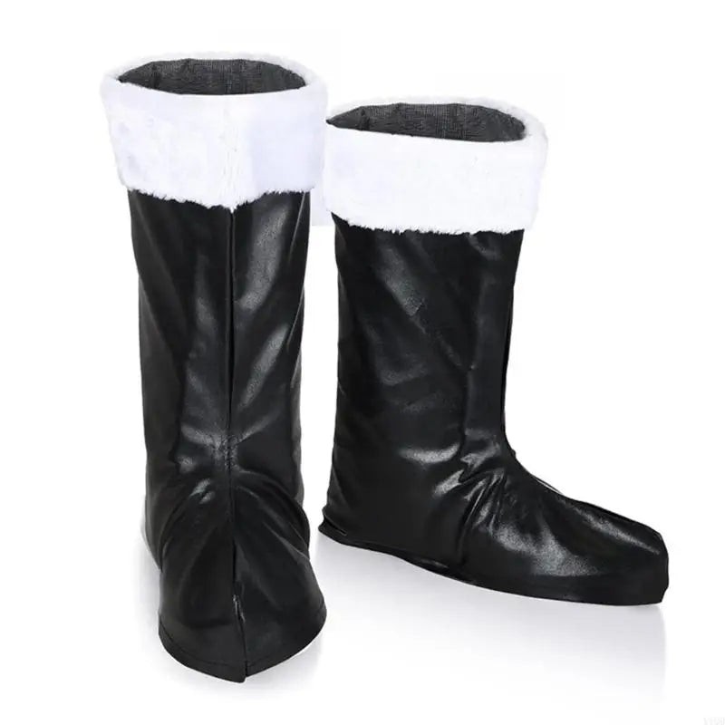 Bottes et Ceinture Père Noël Noir Coton 
