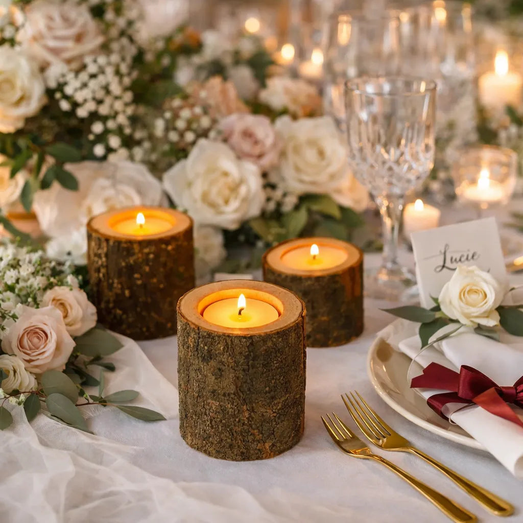 Bougeoir Bois Mariage