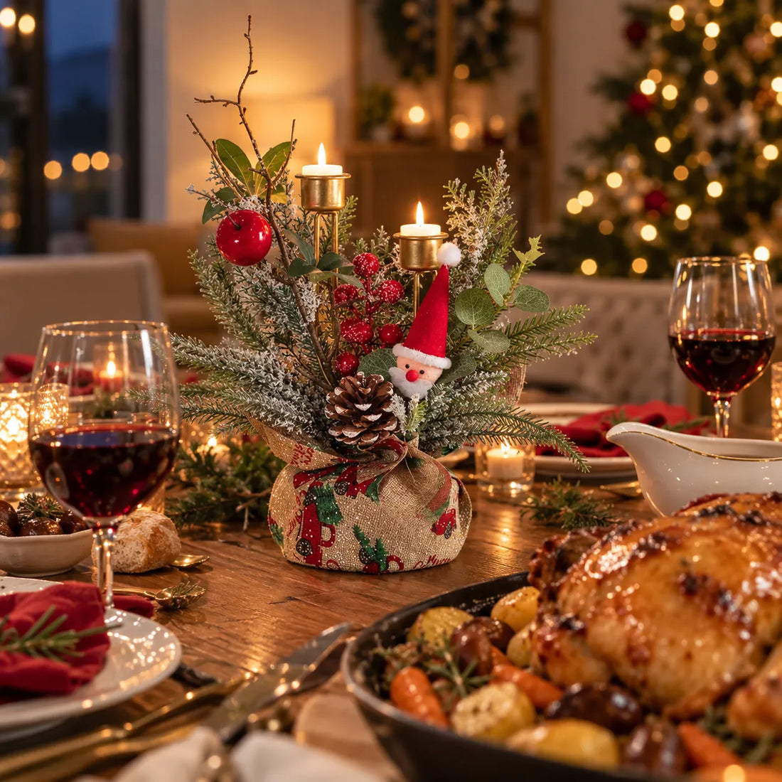 Bougeoir Créatif de Table Noël Joyeux