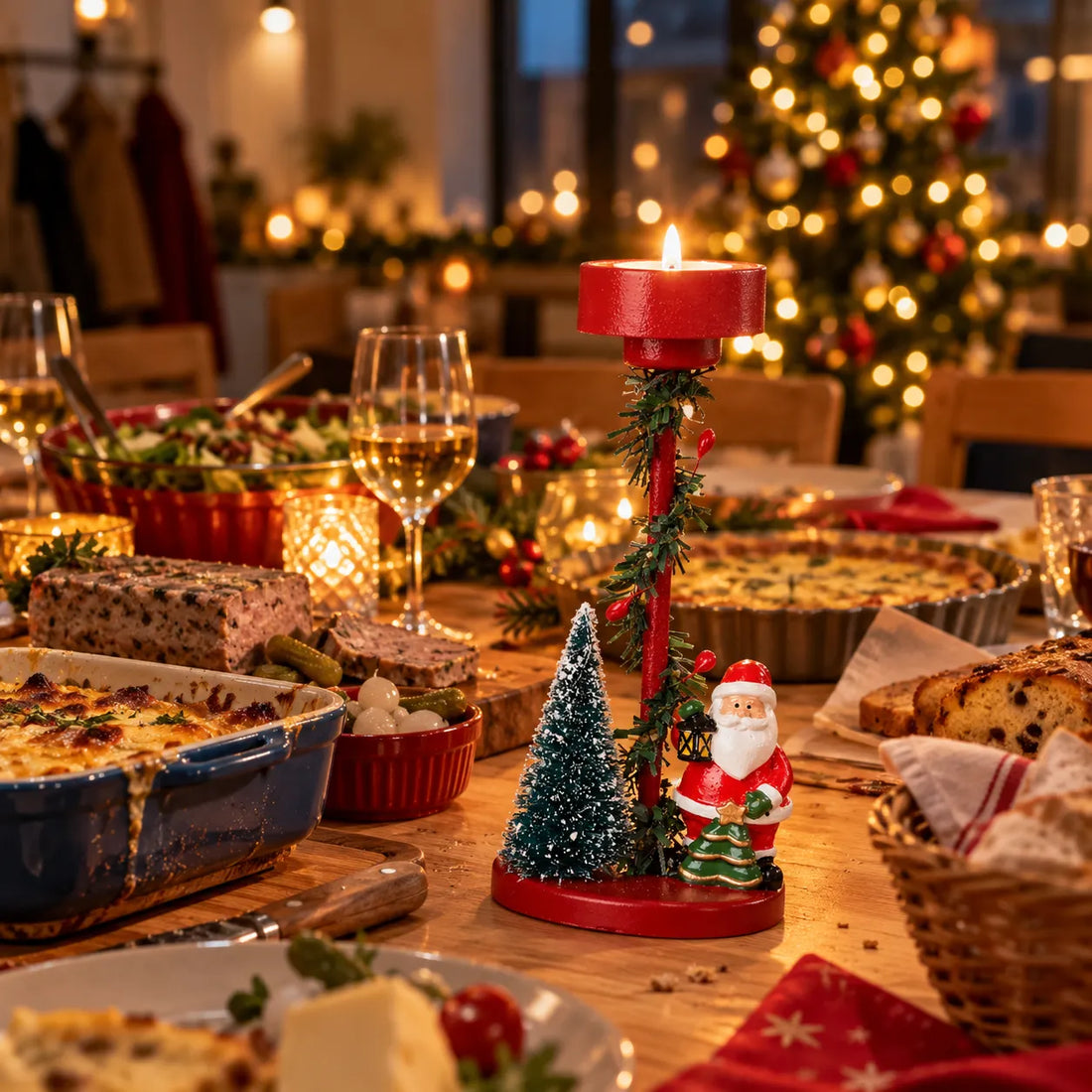 Bougeoir Déco Père Noël Cool