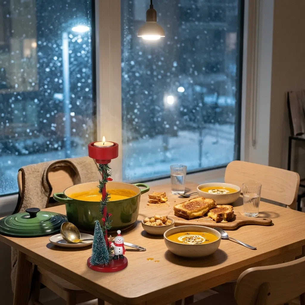 Bougeoir Décoratif Bonhomme de Neige Design