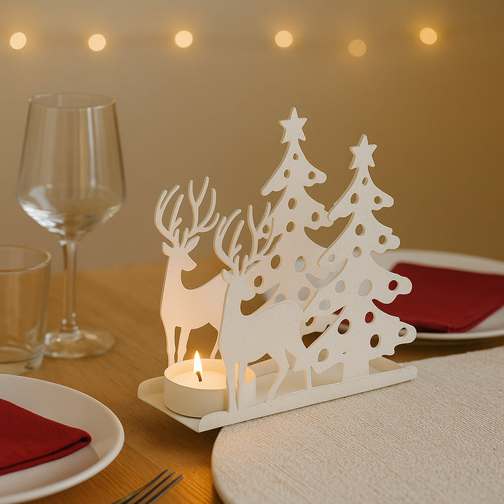 Bougeoir Décoratif Sapin Renne