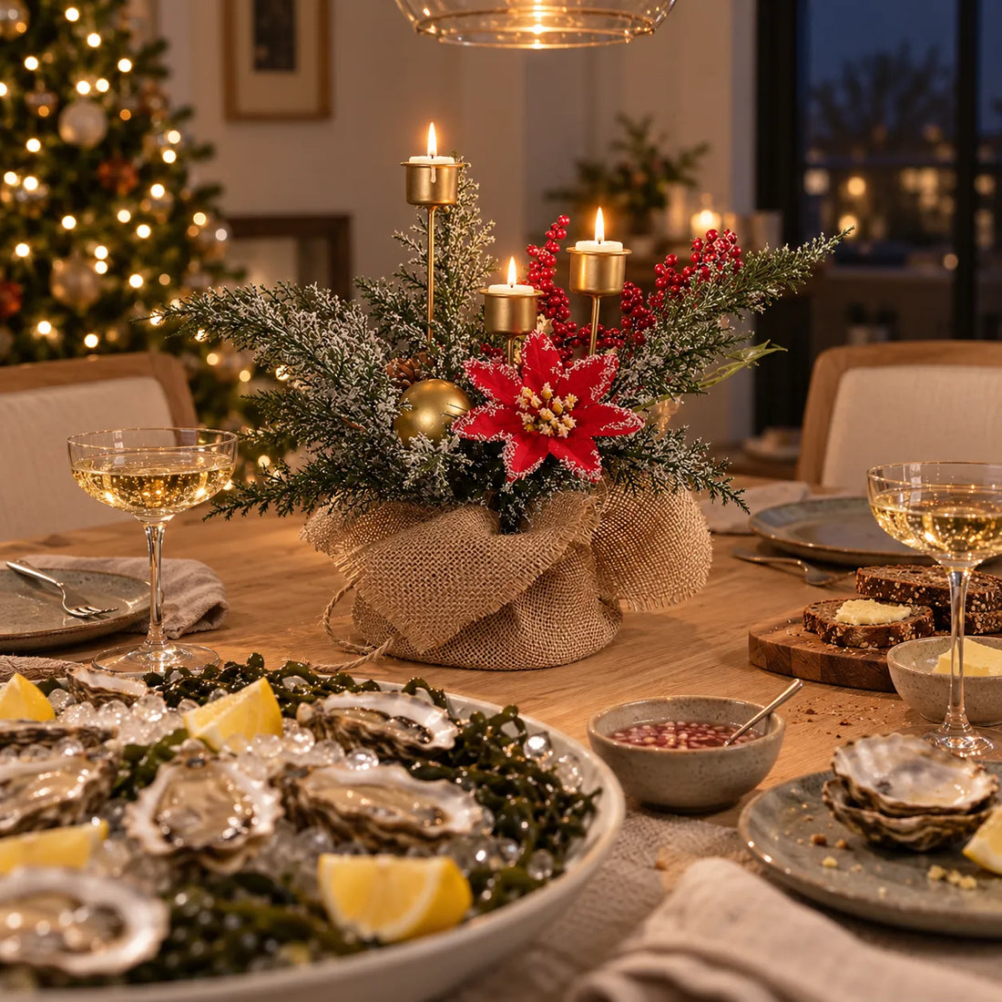 Bougeoir Décoratif Table de Noël Design