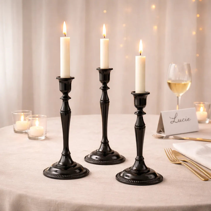 Bougeoir Design Noir Vintage