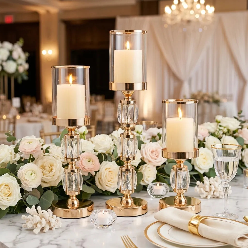 Bougeoir Mariage Design en Cristal Unique