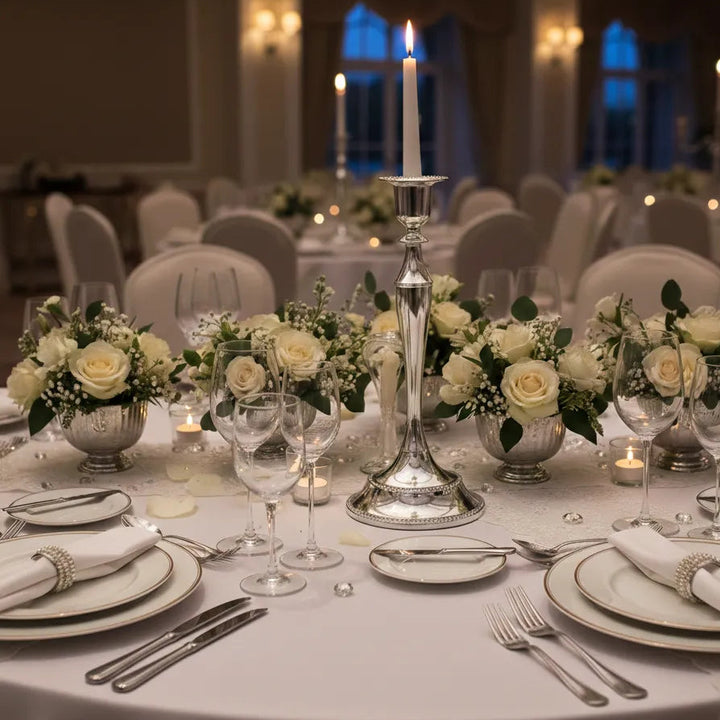 Bougeoir Rétro Argenté