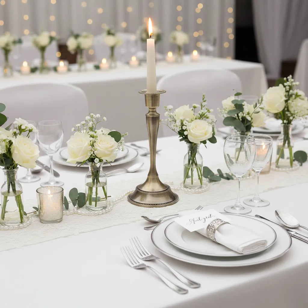 Bougeoir Rétro Bronze Mariage